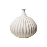 Sawtooth Vase-Rustic White-Sm