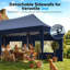 Quictent 3x6m Commercial Pop Up Gazebo with Sloped High Peak, Heavy Duty Event Shelter with Mesh Window Sides for Backyard, Parties, Vendor Booths-Navy-125331248