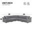 Sylvienne 106" Convertible L-Shaped Sectional Corner Sofa-1222597689