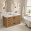Meuble-lavabo de salle de bain avec rangement abondant, 2 portes à fermeture douce et 9 tiroirs pour une organisation élégante