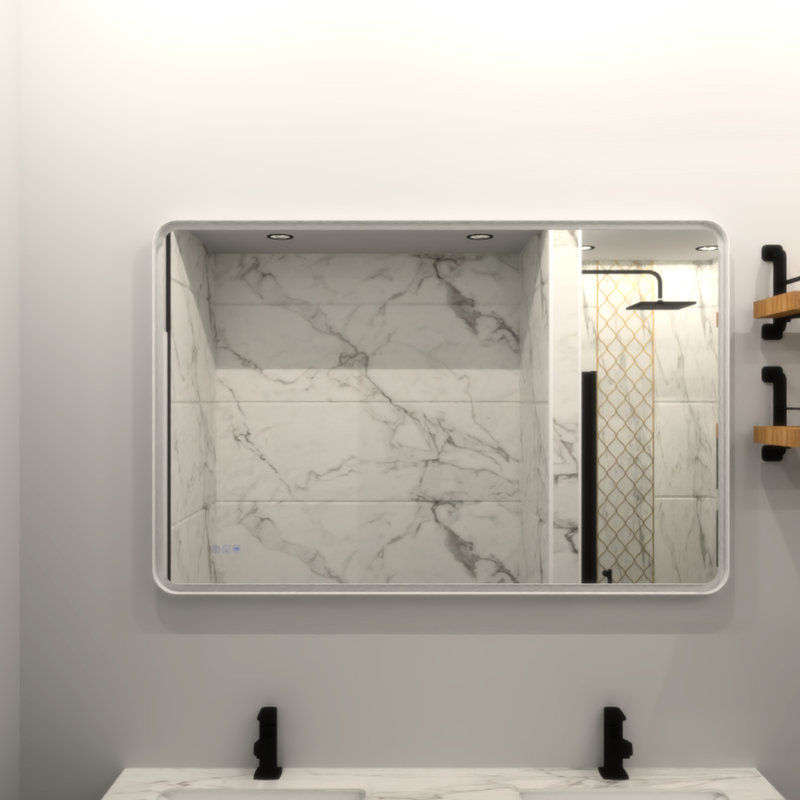  Miroir de salle de bain avec brouillard, 30,68 po x 29,97 po
