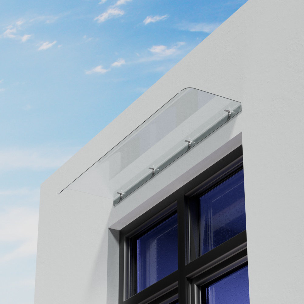 Dakota Fields 33cm D Plastic Cover Retractable Door / Window Awning