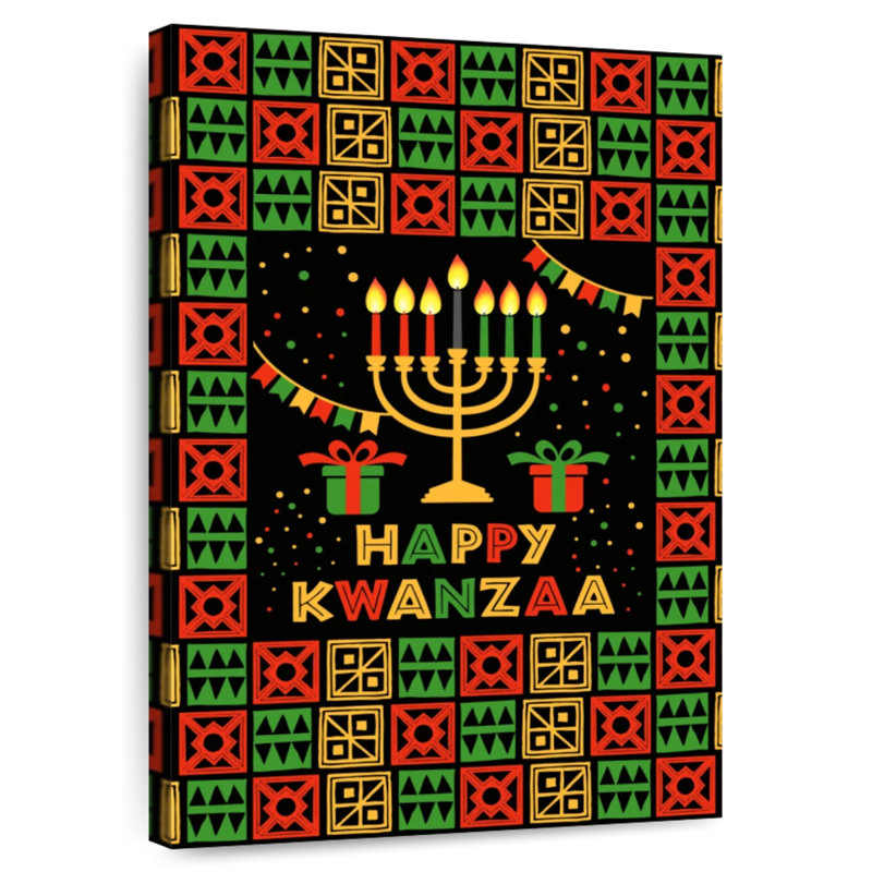 «Lelend Happy Kwanzaa Greeting», H 24 po x l 16 po