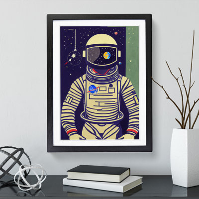 Retro Astronaut No.2 - Single Picture Frame Print