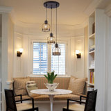 3 - Light Vintage Chandelier Ceiling Hanging Light Fixture With Adjustable Height