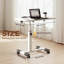 Bureau ajustable pour ordinateur portable avec roulettes - Hauteur réglable, bureau inclinable et table pliante mobile - Poste de travail portatif pour chevet, canapé ou bureau, noir-129162945
