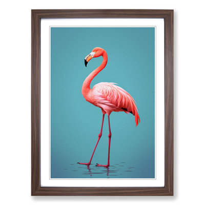 Flamingo Minimalism No.2 - Framed Print