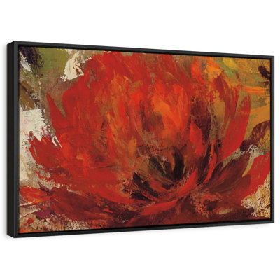 "Fiery Dahlias II, art mural"