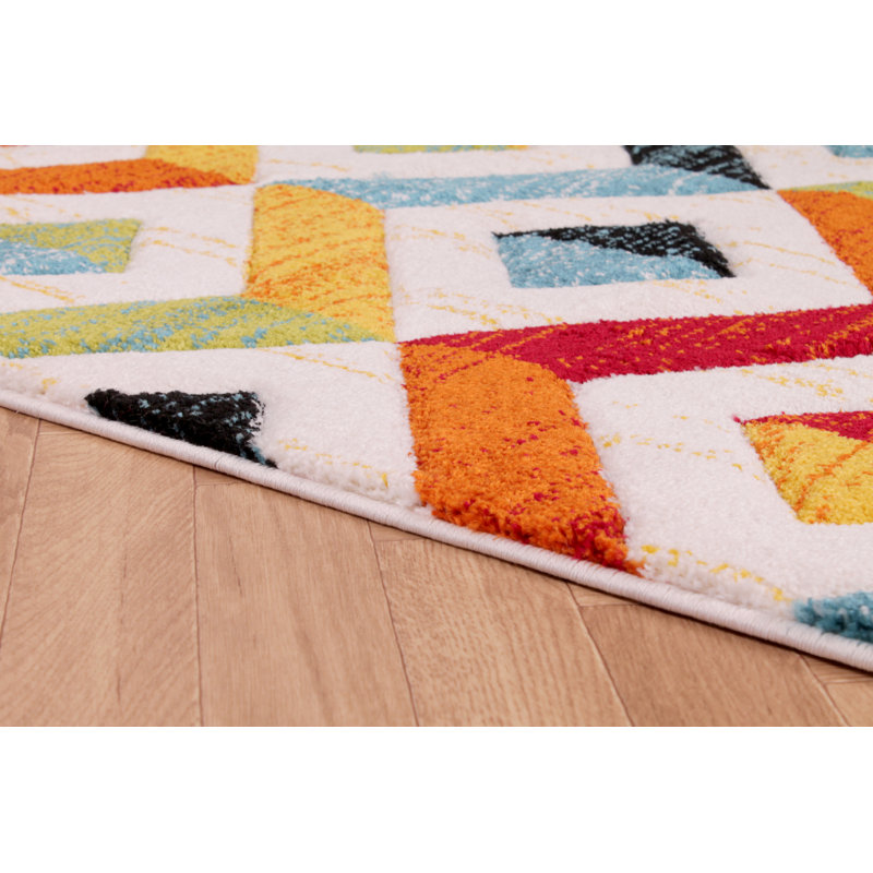 Graford Geometric Area Rug, Rectangle 80 x 150cm