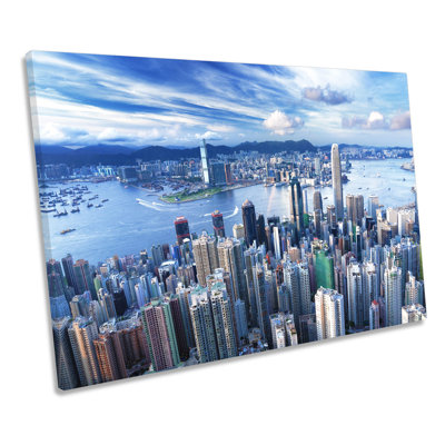 Hong Kong City Skyline - Wrapped Canvas Print