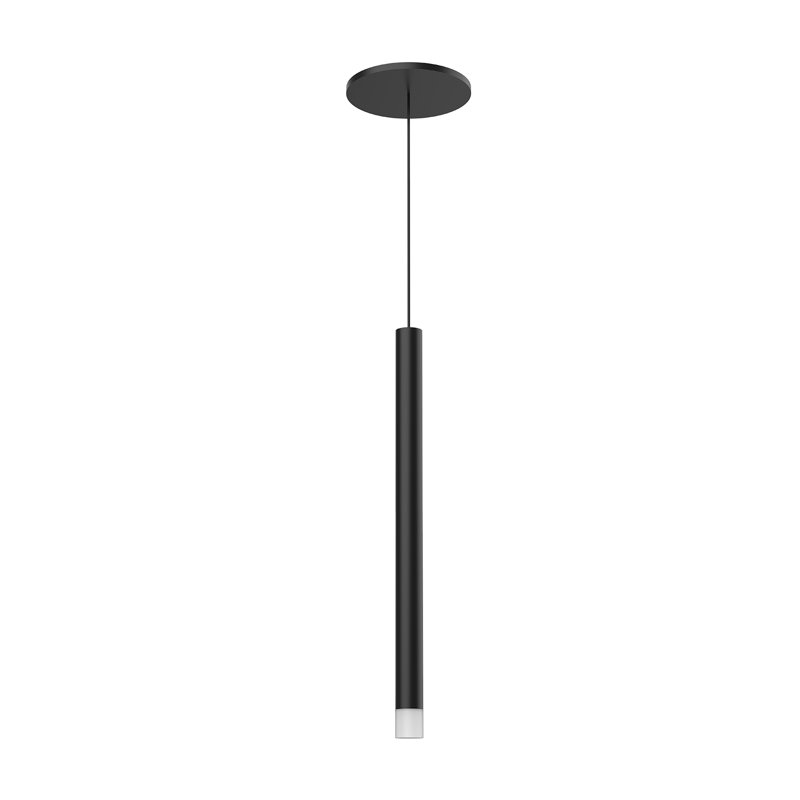 1 - Light LED Single Pendant, Black