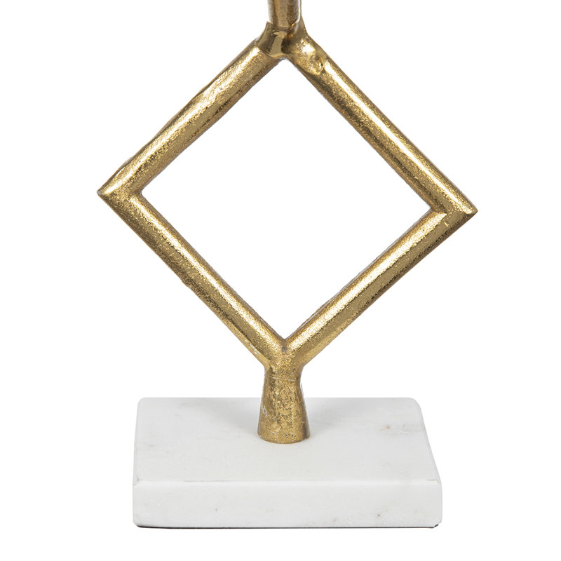 Table Decor  Set of 2  14" x 5" x 3"  Gold/White