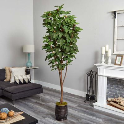 Arbre de figues artificiel en pot à fleurs