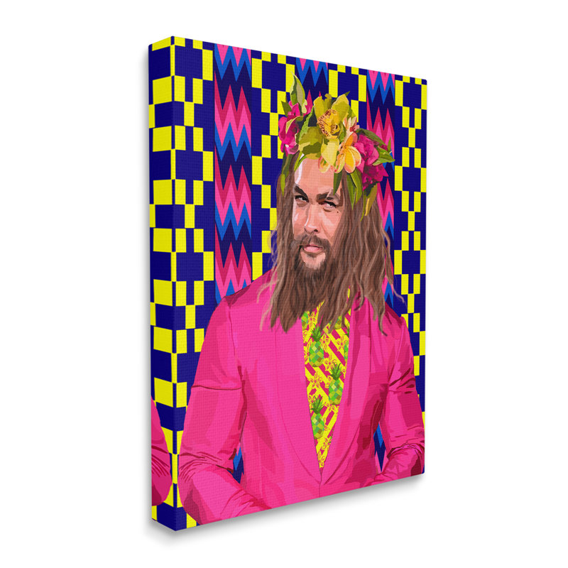 Bold Patterned Celebrity Portrait Abstract Canvas Art