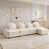 Beige White+4Seat+1Ottoman