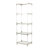 Nichalaus Acrylic Plastic Cube Shaped Storage Clear Shelving Unit with Silver Frame Supports