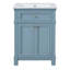 Armoire de salle de bain Vintage Elegance avec portes à fermeture douce et rangement réglable-131577057