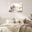 «Earth Tone Watercolor Elephant And Baby Walking By Water», art mural sur toile-998989066