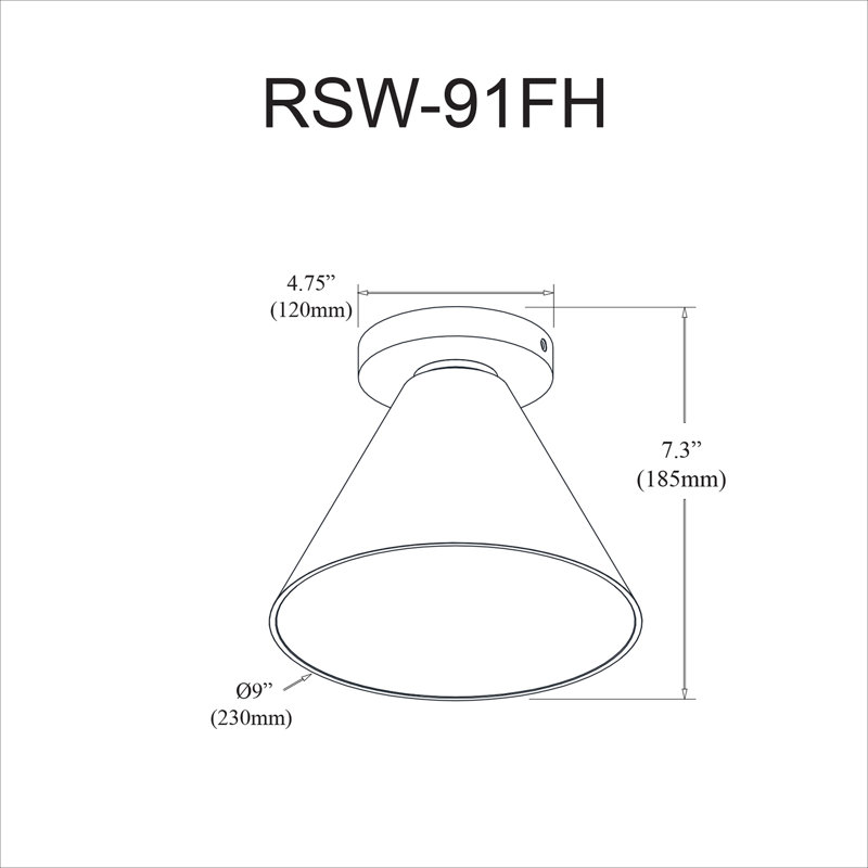 Plafonnier encastré 1 lumière Roswell, Chrome satiné