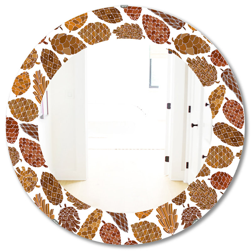 Miroir mural pin et bohème éclectique, H 31,5 po x l po