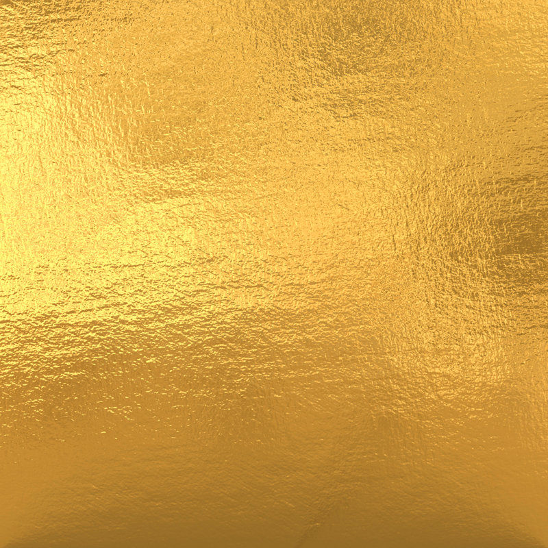 Gold Foil - Wrapped Canvas Print, 76cm H x 76cm W x 3.8cm D