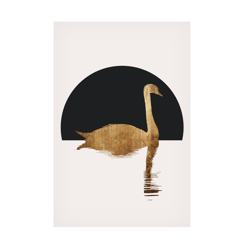 Art sur toile Kubistika le cygne noir, H 19 po x l 12 po x P 2 po