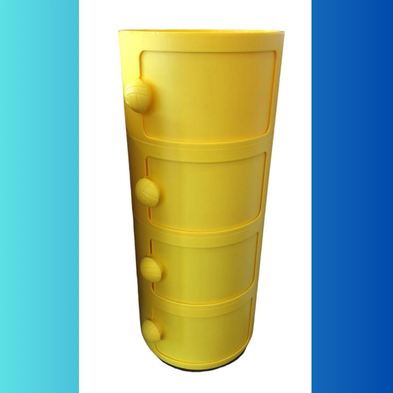 Rangement rond Federick, Jaune