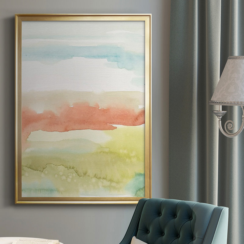 Blush Sunrise II - reproduction de cadre photo, H 42,5 po x l 30,5 po x P 1 po, Or