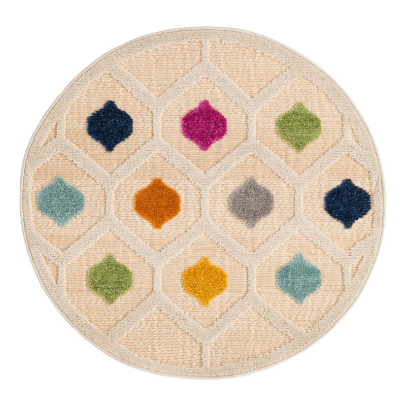 Noord Aruba Indoor/Outdoor Rug, Round 3'3"
