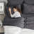 Bedsure Twin Pintuck Bed-in-a-Bag- Dark Gray Pinch Pleat Comforter with Sheets, Pillowcases & Shams-101518315-103425114