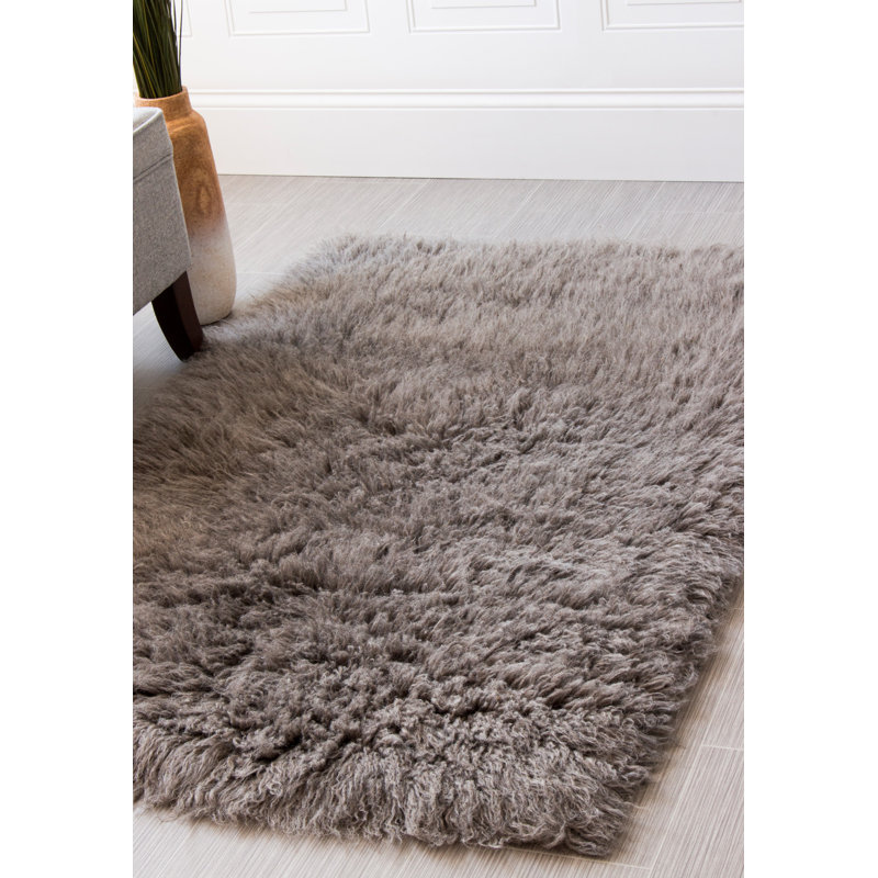 Tapis gris en laine Paulornette, Rectangle 5 pi x 7 pi