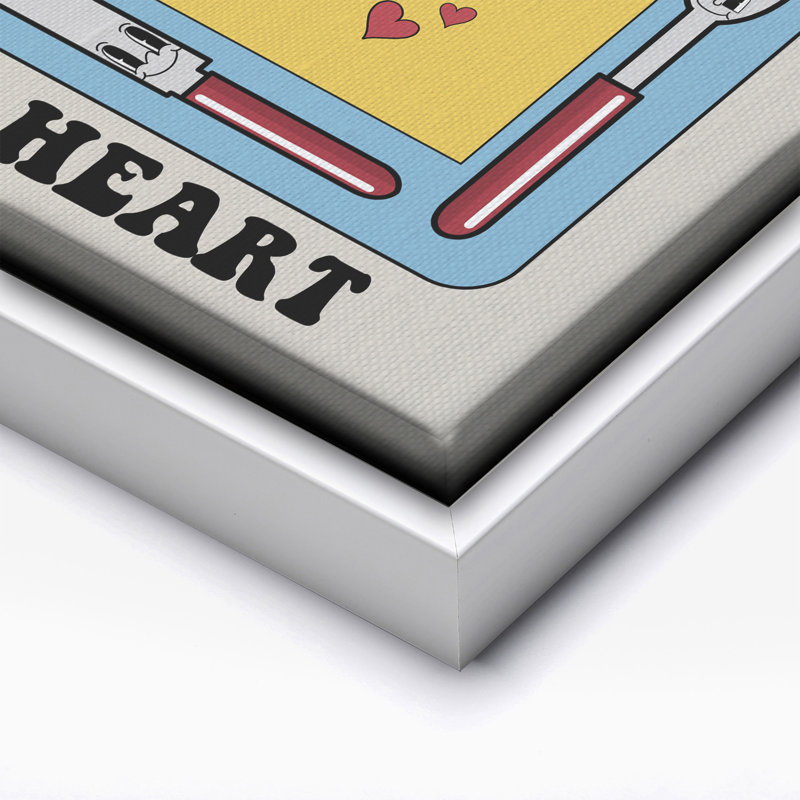 «Have Pizza My Heart», H 11 po x l 14 po, Canevas, Encadrement blanc
