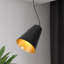 Ensemble de suspension lumineuse miniature à 1 lumière avec cloche noire et dorée pour intérieur sec