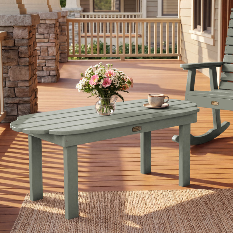 Table basse en plastique Kimber, Eucalyptus