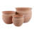 Set Of 3 Pottery And Clay Planters With Ribbed Design Crafted From Durable Earthenware Material For Decorative Functional Appeal In Versatile Rounded Silhouette Ideal For Indoor Or Outdoor Display-645520729
