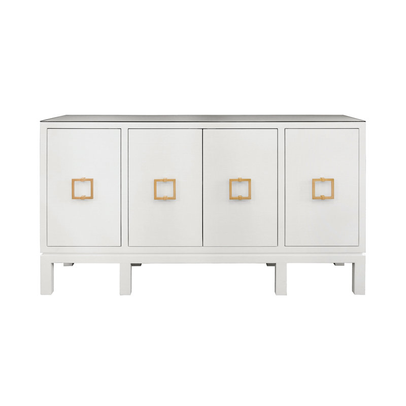 Effie 62'' W Buffet, White Textured Llinen