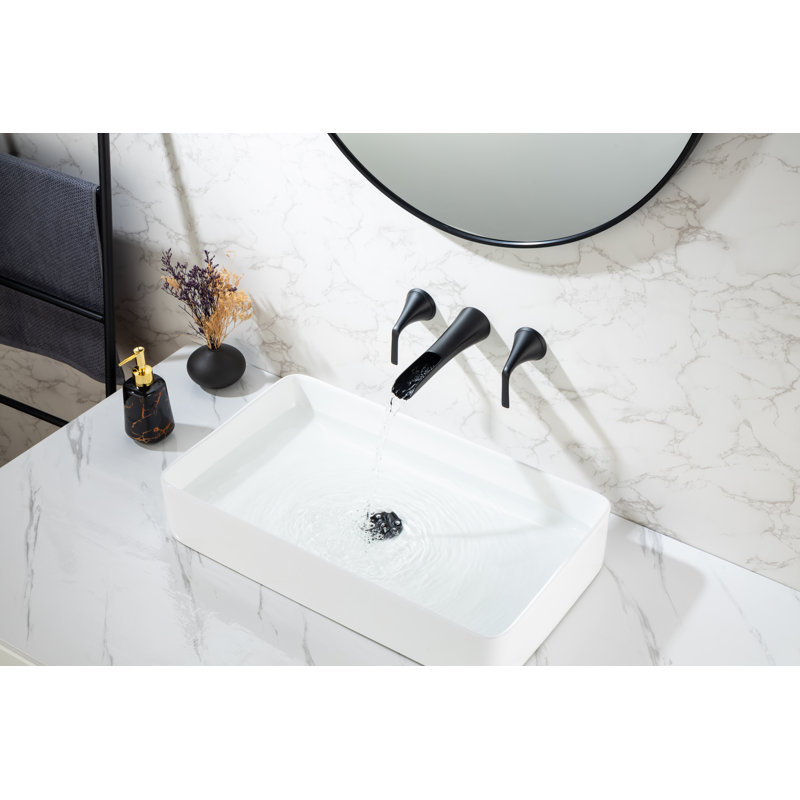 Wall Mounted Optional 2-handle Bathroom Faucet