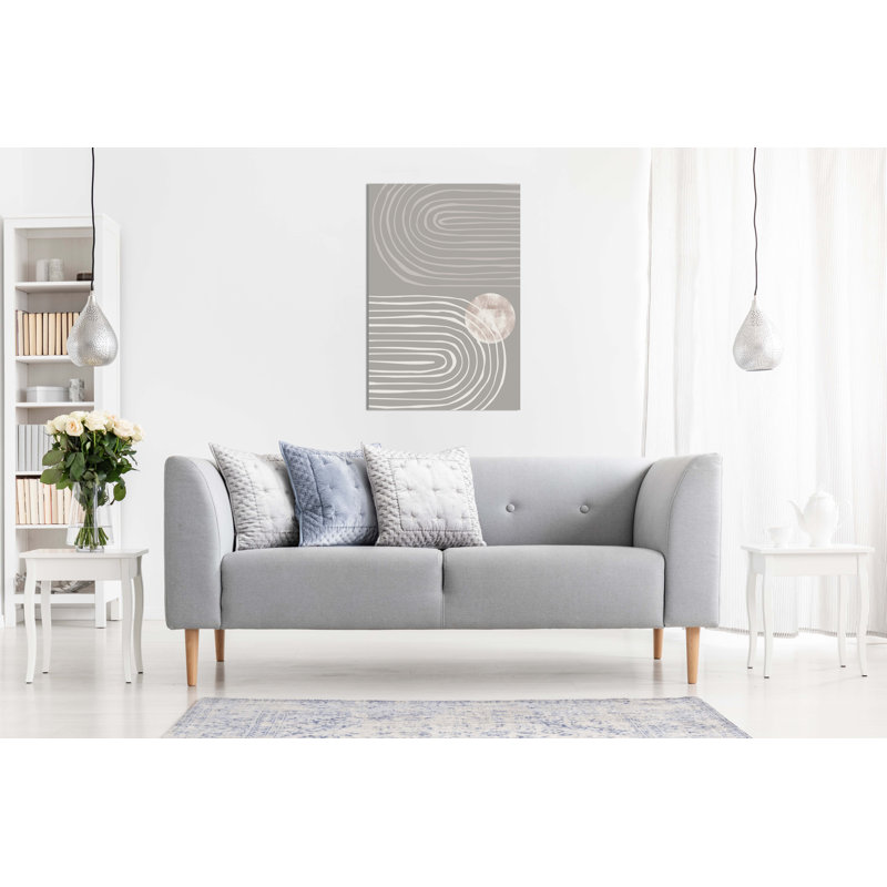 Gray Arch Line - Wrapped Canvas Print, 61cm H x 91cm W