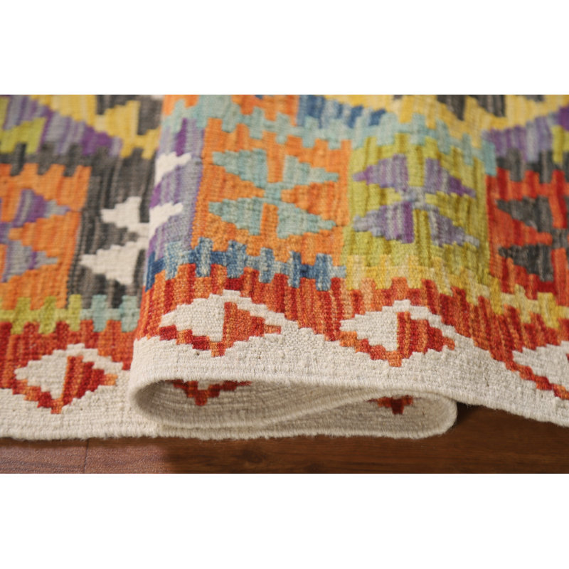 Tapis décoratif en laine South Western Kilim 3 x 5