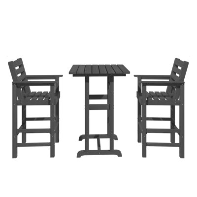 Ensemble de bar robuste surdimensionné pour 2 personnes Hdpe