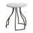 Marble And Iron Round Accent_End Table
