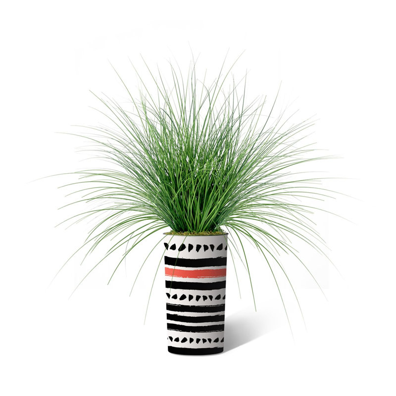 Arbre à oignon en soie - Plantes artificielles dans la décoration de sol extérieure moderne, Géométrique / rouge / noir