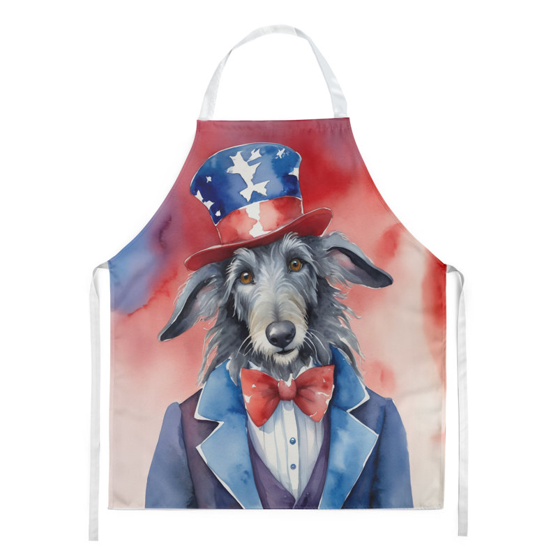 Patriotic American Apron, Scottish Deerhound