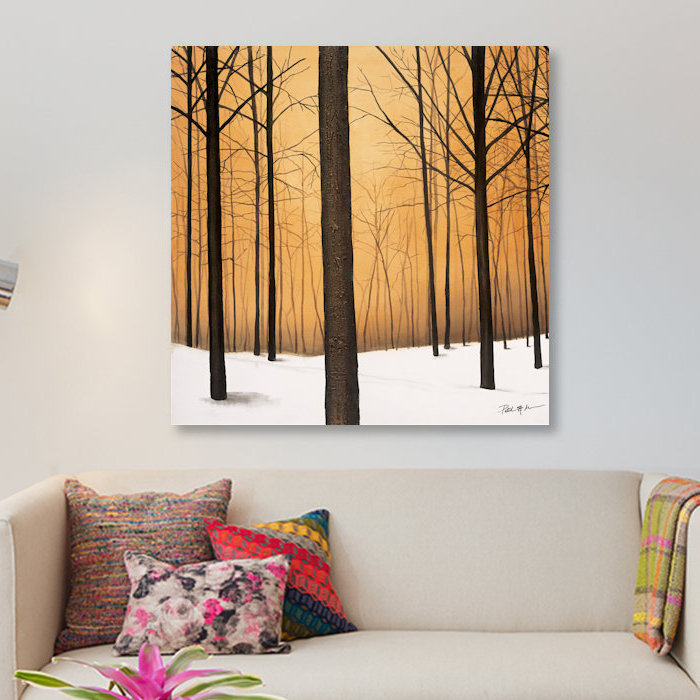 «Winter Warmth» par Patrick St. Germain, impression sur toile tendue, H 37 po x l 37 po x P 1,5 po, Toile tendue