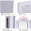 Larose Trifold Tabletop Mirror w/16 LED Lights 73x53.5cm White