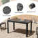 Rectangular 6 - Person Patio Dining Table Set - Extendable Metal Table, 6 Folding Chair (Set of 7)