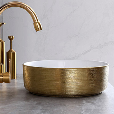 Espace Habitation GBI 14.17'' Porcelain Circular Bathroom Sink