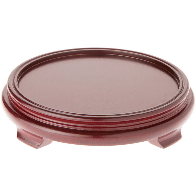 Base de présentation Red Barrel Studio®, Placage de bois rouge, H 2 po x l 9,5 po x P 9,5 po