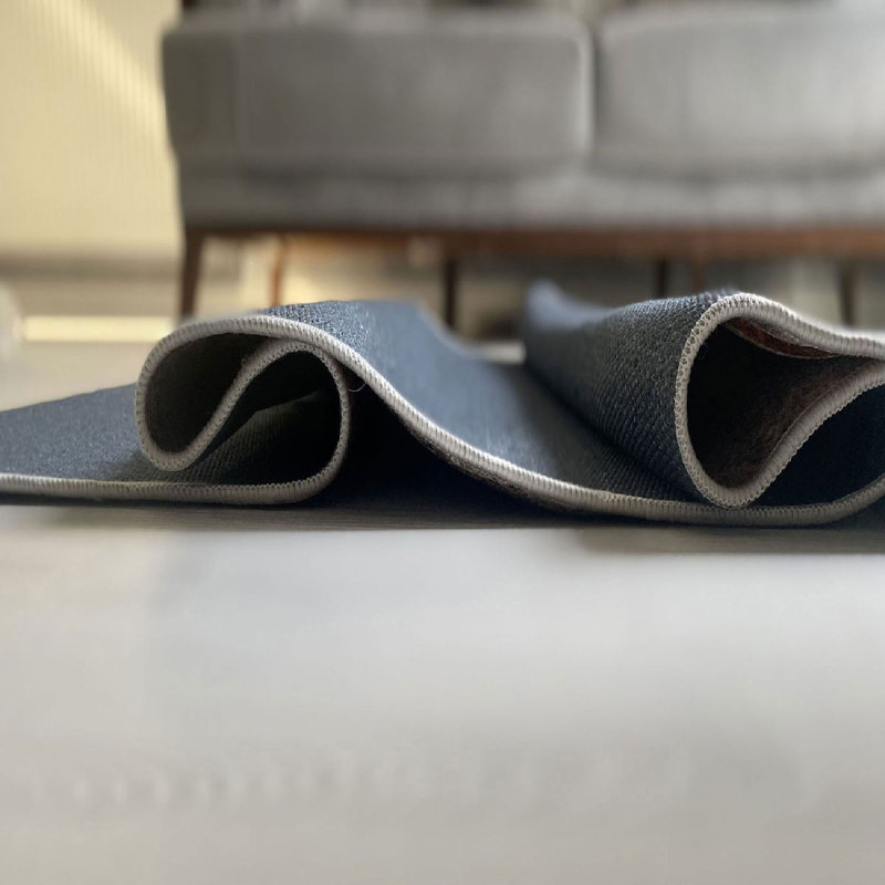 Tapis blanc / gris Aquilar, Tapis de couloir 2 pi 7 po x 9 pi 10 po