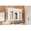 Meuble-lavabo 36 po avec armoire à pharmacie, armoire à miroir moderne avec tablette réglable, armoire de rangement pour salle de bain à 4 tiroirs, armoire de rangement avec cadre en bois massif